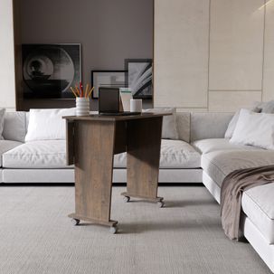 Escrivaninha Dobrável 80cm com Rodízio ME4117 Rústico