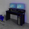 Mesa Gamer Escrivaninha com Porta CPU Preto/Azul
