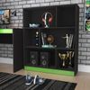 Estante Gamer 6 Nichos B25 Preto/Verde