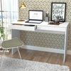 Mesa para Escritório 2 Gavetas Madri Branca