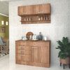 Conjunto Balcão 120cm e Aéreo 2 Portas 1 Preteleira Cj03 Marajó Nova Mobile Montana