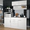 Conjunto Cozinha Compacta 5 Portas e 2 Gaveta Marajó Nova Mobile Branco