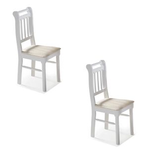 Kit 2 Cadeiras Kingston com Assento Estofado Branco - Casatema