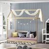 Cama Montessoriano Reversível Casinha Garden Casatema Branco/Natural