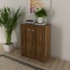 Balcão para Escritório 60cm com 2 Portas e 1 Prateleira ME4103 Nogal