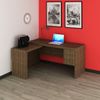 Mesa para Escritório em L com 3 Gavetas Me4106 Nogal