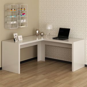 Mesa para Escritório Angular em L 157,3x157,3cm ME4116 Branco