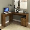 Mesa para Escritório 113x138,5cm em L com 2 Gavetas ME4129 Nogal