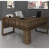 Mesa para Escritório 136cm em L com Detalhe Ripado ME4145 Nogal