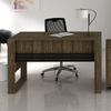 Mesa para Escritório com Ripado 127cm ME4146 Nogal/Preto