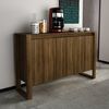Balcão para Escritório 136cm com 3 Portas e 1 Prateleira ME4147 Nogal