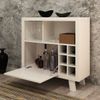 Adega 1 Porta Basculante Colmeia para 6 Garrafas Branco