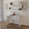 Escrivaninha 2 Gavetas Vitória DRD Móveis Branco Perfect Wood
