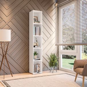 Estante Horizontal ou Vertical 5 Nichos 186cmx30cm Liverpool Branco