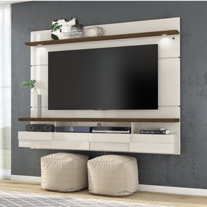 Rack Suspenso Lana para TV de até 60"- Off White/Savana