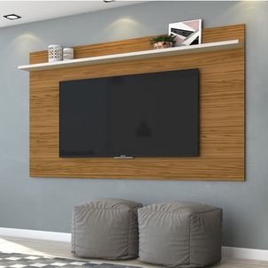 Painel Suspenso Lorenzo 1 Prateleira 182 cm - Off White/Natural