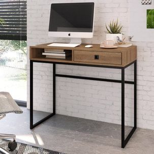 Escrivaninha Industrial 91cm 1 Gaveta 1 Nicho Mel