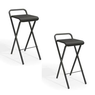 Conjunto de 2 Banquetas Alta Dakar Preto Fosco