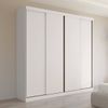 Guarda Roupa Casal 219cm 4 Portas de Correr 4 Gavetas Ipanema Santos Andirá Branco