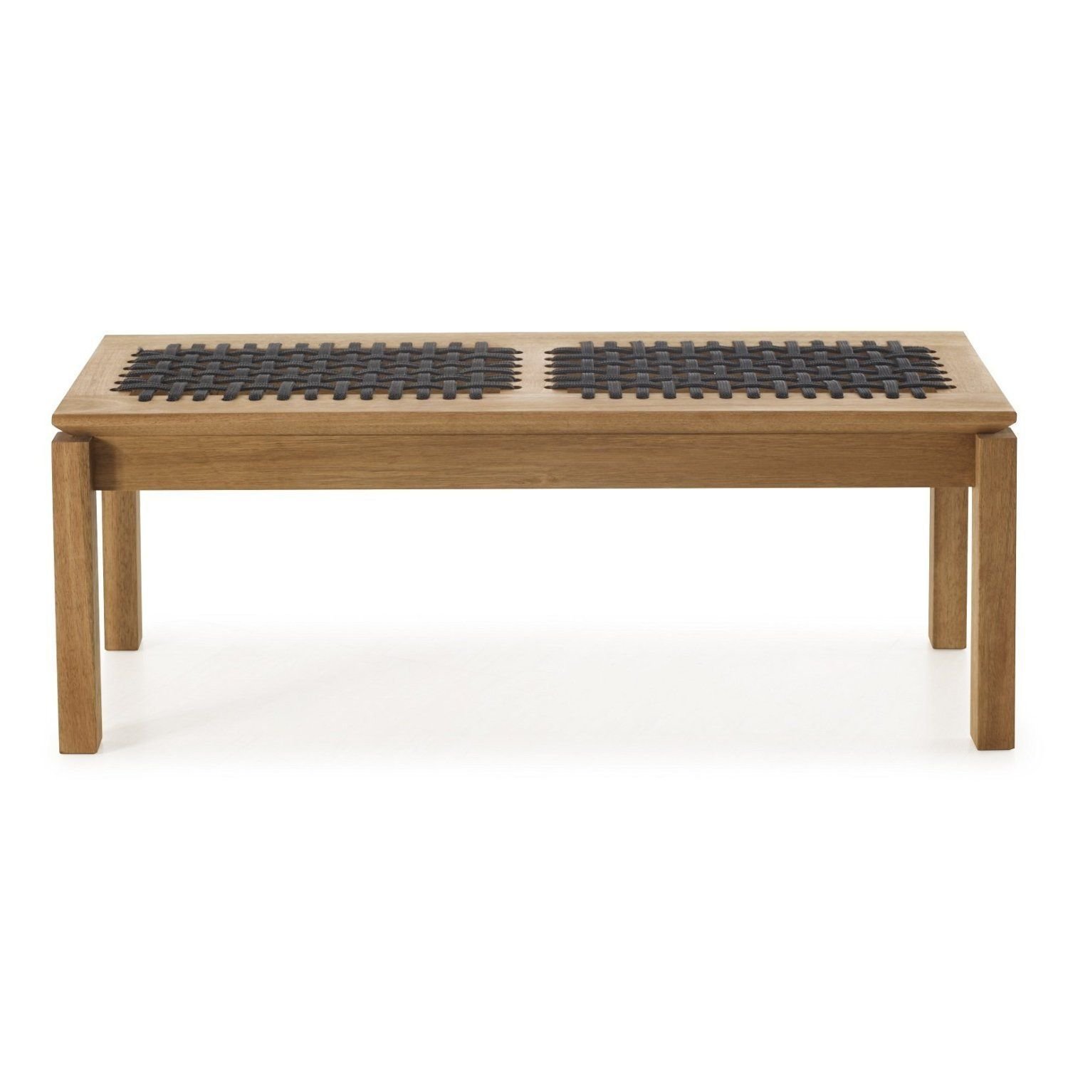 Banco em Madeira e Corda Náutica Traço 140x37cm Casa e Jardim Móveis Stain Jatobá