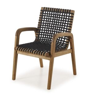 Cadeira em Madeira e Corda Náutica com Braço Traço Stain Jatobá