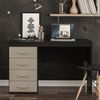 Escrivaninha 4 Gavetas 120cm Malta Politorno Preto/Cinza