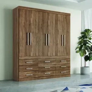 Guarda Roupa Casal 6 Portas 9 Gavetas Plus 6.9 Santos Andirá Atacama