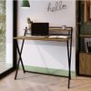 Escrivaninha Industrial Dobrável 1 Prateleira 93cm SW014 preto/noce oro