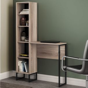 Mesa para Escritório Madri Novabras Carvalho/Preto