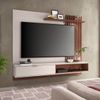 Painel para TV até 65 Polegadas Ripado LED Tocantins Off White/Nogueira Real