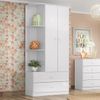Guarda-Roupa de Bebê 2 Portas 2 Gavetas Labirinto Branco