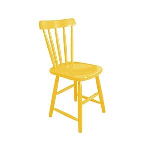 Cadeira com Assento Anatômico MDF Espanha Amarelo