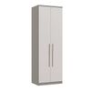 Módulo de Guarda Roupa 2 Portas 2 Gavetas Elegance Móveis Castro Niquel/Blanc