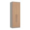 Módulo de Guarda Roupa 2 Portas 2 Gavetas Elegance Móveis Castro Níquel/Angelin