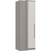 Guarda-Roupa de Canto Reto 1 Porta Elegance Niquel/Blanc