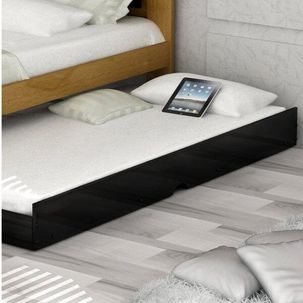 Cama Auxiliar Solteiro Cimol Preto