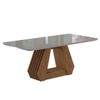 Mesa para Sala de Jantar 6 Lugares Agata Cimol Savana/Off White