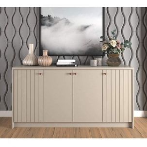 Buffet Aparador de Sala de Jantar 4 Portas Lia Off White