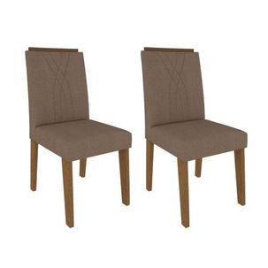 Kit 2 Cadeiras Nicole Cimol Savana/Pluma