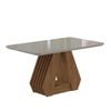 Mesa para Sala de Jantar 4 Lugares Agata Cimol Savana/Off White