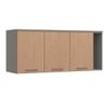 Ponte Modulada Queen 3 Portas Elegance Móveis Castro Níquel/Angelin
