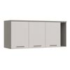 Ponte Modulada Queen 3 Portas Elegance Móveis Castro Niquel/Blanc