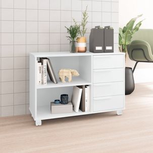 Gaveteiro 4 Gavetas 1 Nicho Office Branco