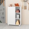Balcão para Escritório Multiuso 1 Porta 3 Nichos Brv Móveis Branco