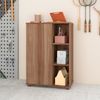 Balcão para Escritório Multiuso 1 Porta 3 Nichos Brv Móveis Castanho
