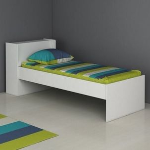 Cama Solteiro com Baú Wagner Espresso Móveis Branco