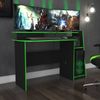Mesa Gamer 130cm Evolution MSM 448 Movelbento Preto/Verde