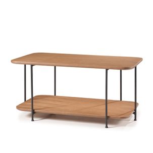 Mesa de Centro Industrial Lógica - Amêndoa/Preto