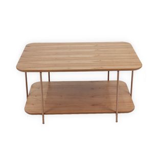 Mesa de Centro Industrial Lógica - Amêndoa/Cobre