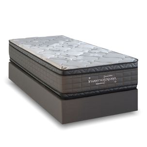 Cama Box Solteiro Molas Ensacadas Inverno/Verão Cinza - Kappesberg